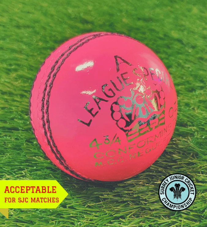 Surrey - AJ League Special Junior Cricket Ball - 4.75ozs (Pink)