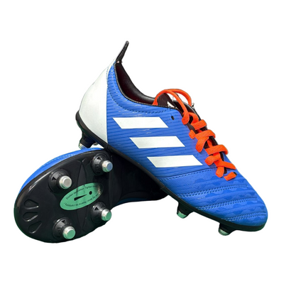 Adidas Malice junior blue white rugby boots clearance UK - kids boots