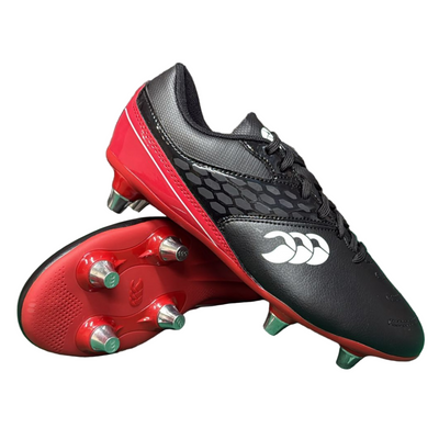 Canterbury Phoenix Raze junior black red rugby boots clearance UK - kids