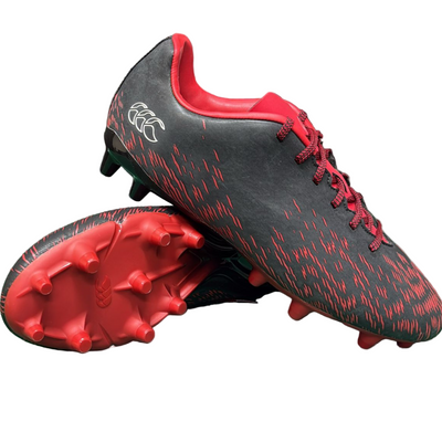 Canterbury Speed 2.0 black red rugby boots clearance UK - FG studs