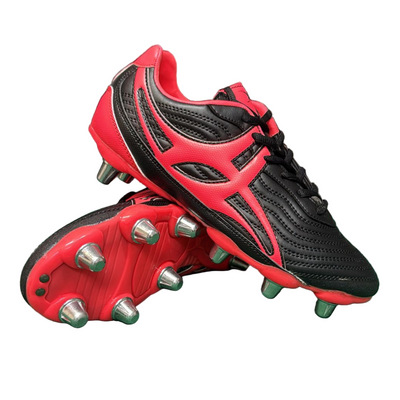 Gilbert Sidestep 8S black red rugby boots clearance UK - 8 stud