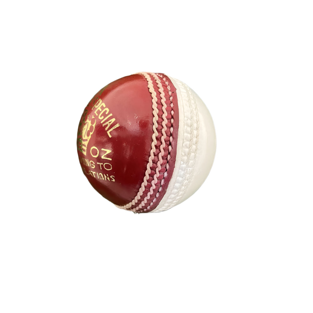 AJ League Special Training Cricket Ball - 4.75ozs (Red/White)