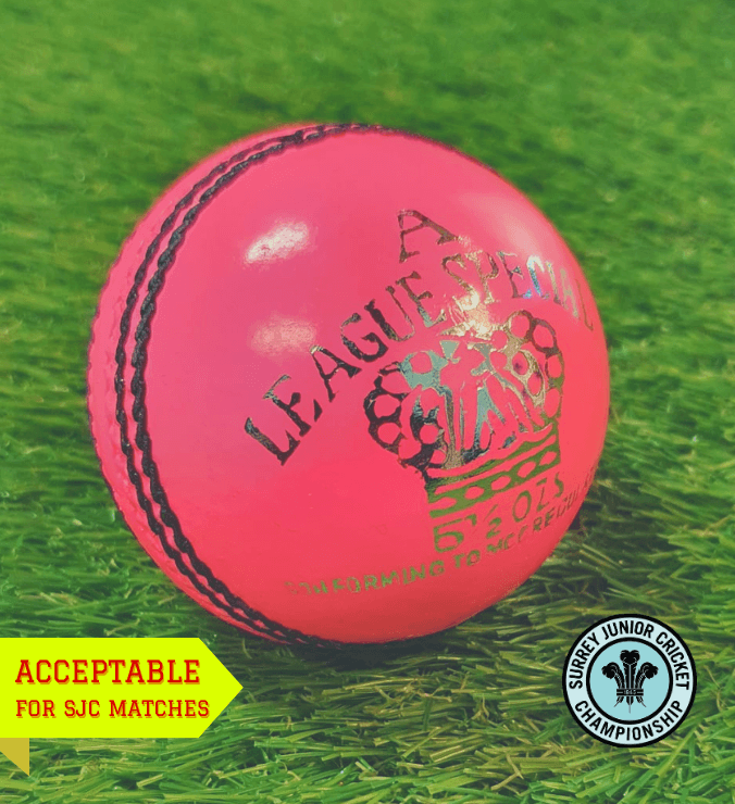 Surrey - AJ League Special Cricket Ball - 5.5ozs (Pink)