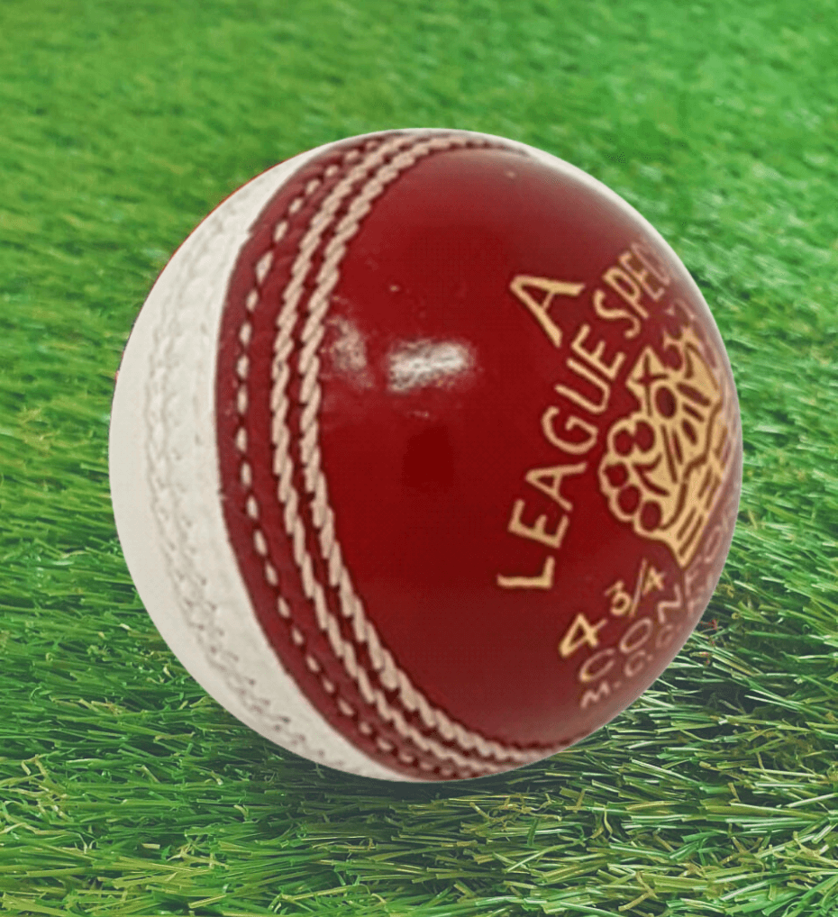 Kent - AJ League Special Training Cricket Ball - 5.5ozs (Red/White)